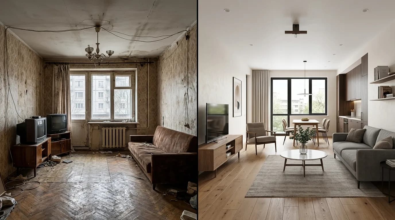 Prieš ir po renovacijos