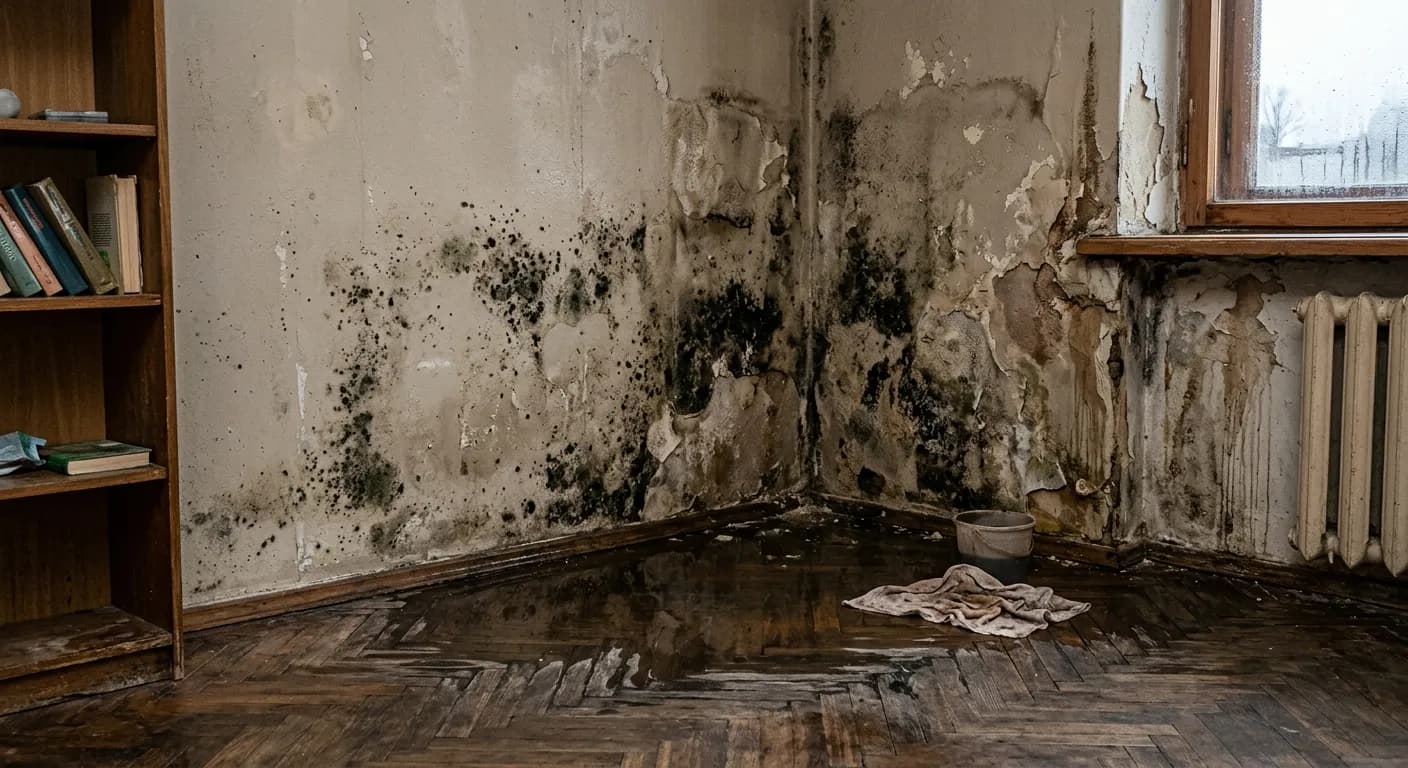 Vandens žala bute dėl blogos hidroizoliacijos