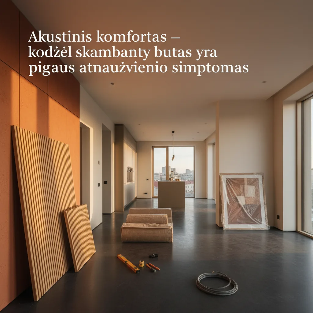 Akustika bute Vilniuje — kodėl pigus remontas skamba